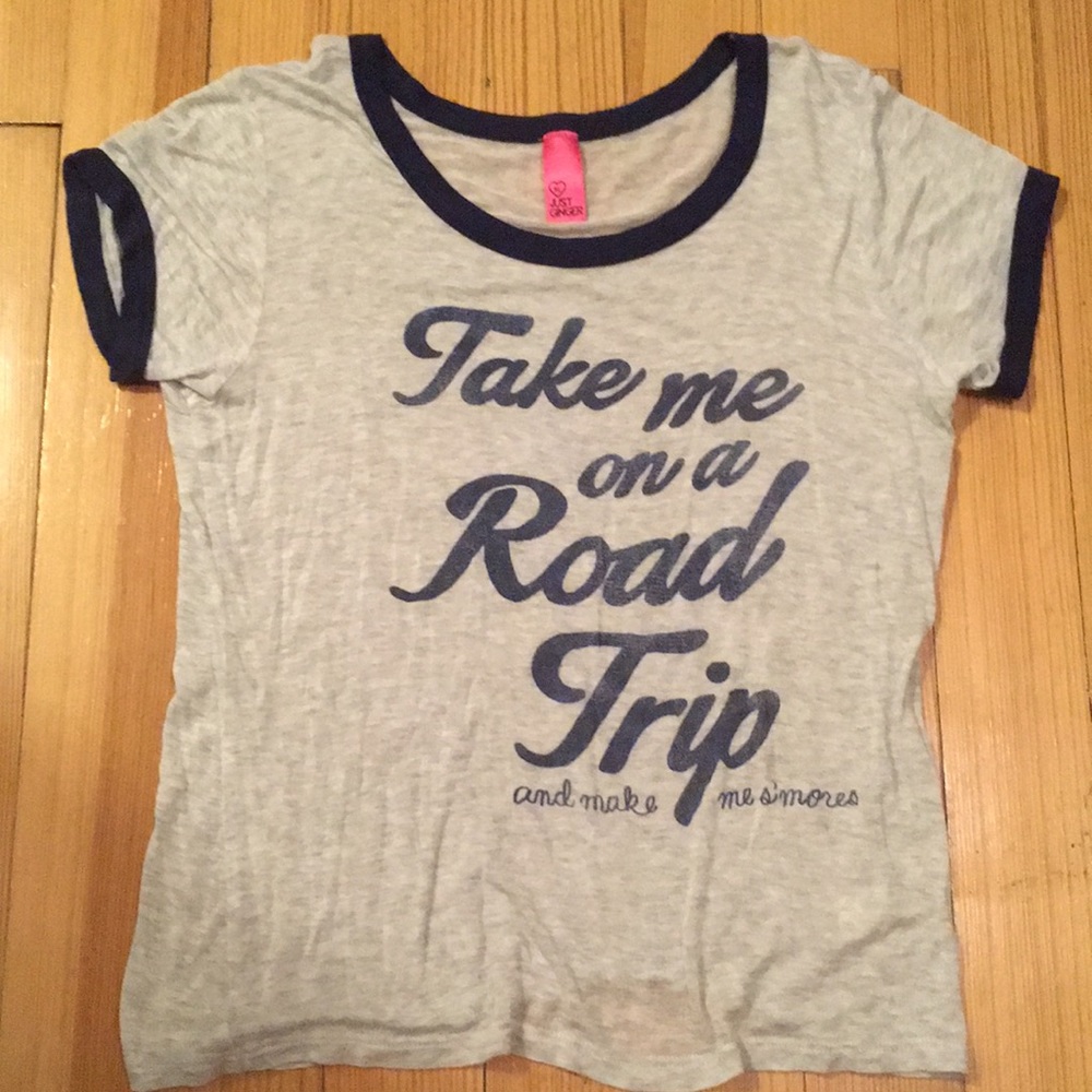 Gray and Navy Graphic Tee